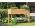 Produktbild: Hochbeet auf Stelzen dobar inkl. Ablage 117 x 40 x 80 cm braun