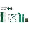 Produktbild: Alberts Zaun Alberts 690427 Maschendrahtzaun als Zaun-Komplettset, mit Einschlagbod, Alberts Maschendrahtzaun-Komplettset Drahtzaun mit Kniekissen, mit Ein grün 15 m x 150 cm