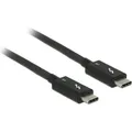 Produktbild: Delock ThunderboltTM 3 (40 Gb/s) USB-CTM Kabel Stecker > Stecker passiv 0,5 m 5 A schwarz (84844)