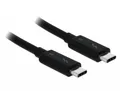 Produktbild: DeLock Thunderbolt 3 Kabel 40Gb/s St./St. 0,5m schwarz