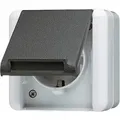 Produktbild: Jung 820W SCHUKO Steckdose, 16 A, 250 V ~, mit Klappdeckel