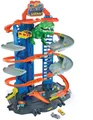 Produktbild: Hot Wheels Looping HOT WHEELS Autorennbahn Megacity Parkgarage mit T-Rex-Angriff, inkl. 2 Spielautos