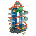 Produktbild: Hot Wheels Garage, Hot Wheels Parkgarage inkl. 2 Spielzeugautos, mit Robo-T-Rex