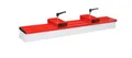 Produktbild: Bauer Gabelstapler-Kehrbesen SKB-O 150, Stahl, Abrutschsicherung, austauschbaren Bürsten, für Gabelzinken, feuerrot RAL 3000, B 1500 mm 665177