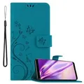 Produktbild: Cadorabo Hülle für Samsung Galaxy S8 Schutz Hülle in Blau Schutzhülle Handy Hülle Etui Case Blumen Flower