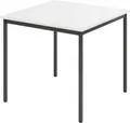 Produktbild: bümö Kantinentisch Serie-V - Größe:  80x80 cm, Optik: Weiß/Schwarz