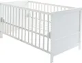 Produktbild: roba Kombi-Kinderbett, 70 x 140 cm, weiß, 3-fach verstellbar, Schlupfstäbe