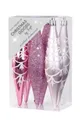 Produktbild: MAGIC by Inge Christbaumschmuck, Christbaumschmuck Eiszapfen 15cm Kunststoff 6er Set - Rosa Mix