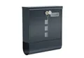 Produktbild: SONGMICS Briefkasten Postkasten, Schloss mit drehbarer Abdeckung, 30,5 x 9,5 x 33,3 cm, Sichtfenster, Namensschild, Zeitungsfach, einfache Montage, anthrazit