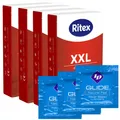 Produktbild: Ritex XXL 4x8 Kondome Übergröße extralang | gratis ID Lube Gleitgel 3x4ml Sachet