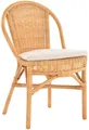 Produktbild: Krines Home Küchenstuhl Esszimmerstuhl Klassik Korb Esszimmer Stuhl Korbstuhl Natur Rattan, Küchenstuhl