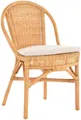 Produktbild: Rattan-Stuhl Klassik Küchenstuhl Esszimmerstuhl Stuhl mit Polster Natur (Honig)