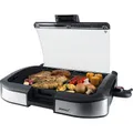 Produktbild: Steba VG 195 Tischgrill schwarz/glas 2200 W Glasdeckel Alu-Druckguss-Grillplatte