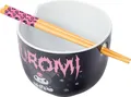 Produktbild: Hello Kitty Kuromi Keramik Ramen Nudel Reis Schüssel Mug Schwarz Rund