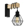 Produktbild: Wandleuchte Townshend 5 Vintage Lampe Wohnzimmer Flur Wandlampe Schwarz Holz