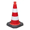 Produktbild: Moravia Leitkegel TL H.500mm BAST geprüft,2 Streifen G. 3,20 kg,33x33 cm