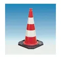 Produktbild: Leitkegel TL H.500mm BAST geprüft,2 Streifen 33x33cm Noname