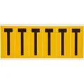 Produktbild: Brady 1550-T, B-946, Vinyl, Beschriftung: T, Schwarz auf Gelb, 38 x 89mm, Schrifthöhe 75mm(25 K. á (1550-T)