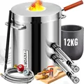Produktbild: VEVOR 12kg Propan Schmelzofen Gasbrenner Schmiedeofen 2 brenner 1482℃ Gasofen