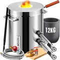 Produktbild: VEVOR 12kg Propan Schmelzofen Kit Schmelzofen Doppelbrenner 1482℃ Gasofen