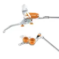 Produktbild: Hintere Scheibenbremse Tech 4 V4 4 Kolben Orange/Silber HOFT4VSR.O HOPE Fre