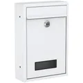 Produktbild: BASI Briefkasten, eckig, Stahl, weiß - weiss