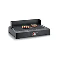 Produktbild: SEVERIN Tischgrill mit Aluminium-Grillplatte für drinnen und draußen, Elektrogrill mit schnellem Grill-Start, Balkon Grill ohne Verbrennungsgefahr, Schwarz, PG 8567