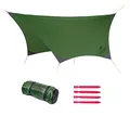 Produktbild: AMAZONAS - Traveller Tarp | Ultraleichte Zeltplane für Hängematten. Wasserabweisendes, strapazierfähiges Camping Tarp aus Ripstop-Nylon | Maße 3,40m x 2,80m; Packmaß 25cm x 10cm; Gewicht 0,8kg
