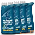 Produktbild: 4x 1 L LITER MANNOL 7830 MOTORBIKE 4-TAKT HD API SL MOTORRAD-ÖL MOTORRADÖL