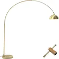 Produktbild: tectake Bogenleuchte, Gold, Gold, Metall, Rund, 34.5x206x175 cm, CE, Lampen & Leuchten, Innenbeleuchtung, Stehlampen, Bogenlampen