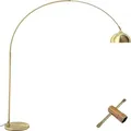 Produktbild: tectake® Bogenleuchte Arcus 70er Jahre Retro-Stil höhenverstellbar 187 - 206 cm - Gold
