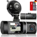 Produktbild: Dashcam für Auto Vorne 1080P, 32GB SD-Karte, 310° Weitwinkelansicht Autokamera