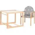 Produktbild: Kombihochstuhl 'Little Stars', Hochstuhl wandelbar zu Tisch & Stuhl, Holz natur, Sitz gepolstert