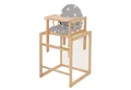 Produktbild: roba® Kombihochstuhl Little Stars, wandelbar zu Tisch & Stuhl, Holz natur, gepolstert