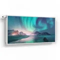 Produktbild: DEQORI Magnetfolie für Heizung 120x60 cm | Motiv Das Nordlicht der Lofoten | dekorative Magnetmatte Heizkörper Schutz Verkleidung | Magnet Deko-Folie selbstklebend, magnetisch & wasserabweisend