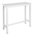 Produktbild: 1x Bartisch Bistrotisch Stehtisch Esstisch, Metallgestell, Tischplatte aus mdf, Weiß, 120x40x100cm(BxTxH) - Woltu