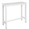 Produktbild: 1x Bartisch Bistrotisch Stehtisch Esstisch, Metallgestell, Tischplatte Aus Mdf, Weiß, 120x40x100cm(bxtxh) - Woltu