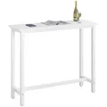 Produktbild: WOLTU BT17ws 1x Bartisch Bistrotisch Stehtisch Esstisch, Metallgestell, Tischplatte aus MDF, Weiß, 120x40x100cm(BxTxH) - Weiß