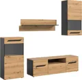 Produktbild: xonox WohnenCaserta Wohnwand Anbauwand Schrankwand Wohnkombination 253x196x40