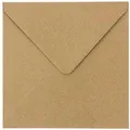 Produktbild: Ideen-mit-Herz Briefumschläge braun, quadratisch, ohne Fenster, nassklebend, 110g/m², 100 Stück