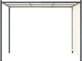 Produktbild: vidaXL Pergola mit Verstellbarem Dach Cremeweiß 3x3 m Stahl