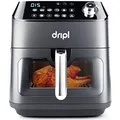 Produktbild: Dripl Heißluftfritteuse 5,7L, XXL Fritteuse mit LCD Touchscreen, AirFryer mit 12 Programmen, Kompakte Heissluftfriteuse mit Digitalem Display, Energieeinsparung, Vorheizen & Warmhalten, ohne Öl