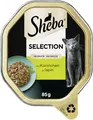 Produktbild: SHEBA Schale Nassfutter für Katzen Selection in Sauce mit Kaninchenhäppchen 2 x 11 x 85g