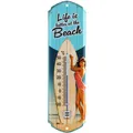 Produktbild: LANOLU Retro Thermometer Blechschild BEACH vintage Metallschilder, Bar-Deko