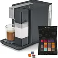 Produktbild: Tchibo Qbo MILK MASTER Premium Kapselmaschine inkl. 16 recyclebare Qbo Kapseln für Cappuccino, Espresso, Caffè Crema, Milchschaum auf Knopfdruck ... - Grau
