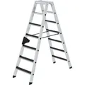 Produktbild: Günzburger Steigtechnik - Stufen-stehleiter Beidseitig Begehbar Mit Clip-step R13 2 X 7 Stufen - 041640