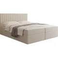 Produktbild: MIRJAN24 Boxspringbett mit zwei Bettkästen Tirulo, Schlafzimmer, Dopellbett mit Topper (Farbe: Manila 02, Größe: 180x200 cm) - Beige