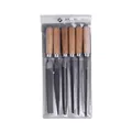 Produktbild: Bernstein 6-teiliger Satz Schlüsselfeilen Feilen mit Holzheft im Etui