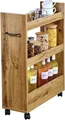 Produktbild: KESPER® Regalwagen Rollbares Nischenregal, 3 Ablagen, mit Lenkrollen 60 x 22 x 78 cm, 1-tlg.