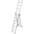 Produktbild: Krause Vielzweckleiter CORDA silber 3x 7 Sprossen, H: 195,0 cm (Mehrzweckleiter) (030375)